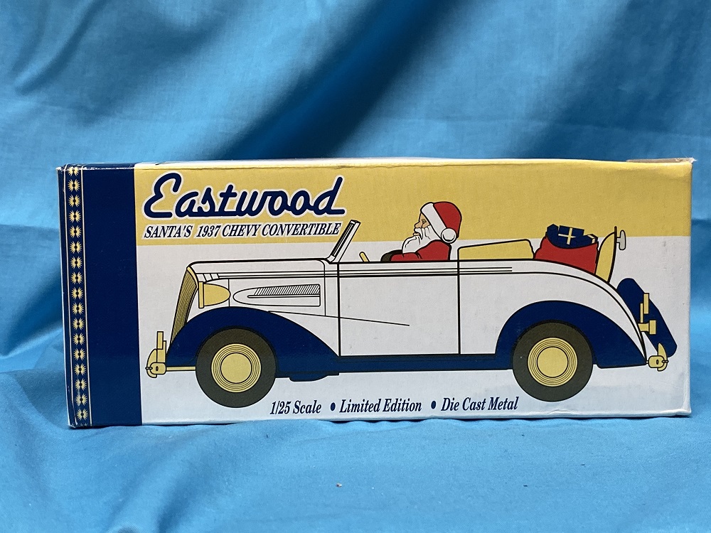 Details about   EASTWOOD SANTA'S 1937 CHEVY CONVERTIBLE 1/25 SCALE BANK LIMITED EDITION sk# 1993